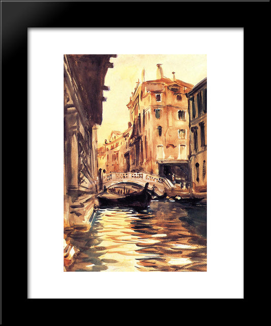 Ponte Della Canonica 20x24 Black Modern Wood Framed Art Print Poster by Sargent, John Singer
