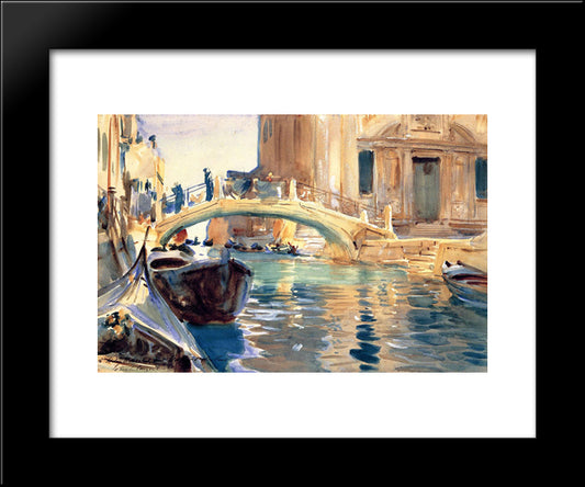 Ponte San Giuseppe Di Castello, Venice 20x24 Black Modern Wood Framed Art Print Poster by Sargent, John Singer