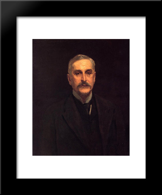 Portrait Of Colonel Thomas Edward Vickers 20x24 Black Modern Wood Framed Art Print Poster by Sargent, John Singer