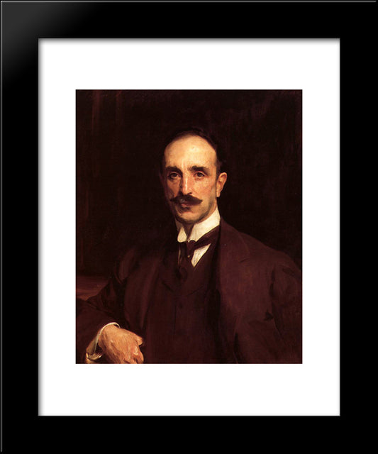 Portrait Of Douglas Vickers 20x24 Black Modern Wood Framed Art Print Poster by Sargent, John Singer