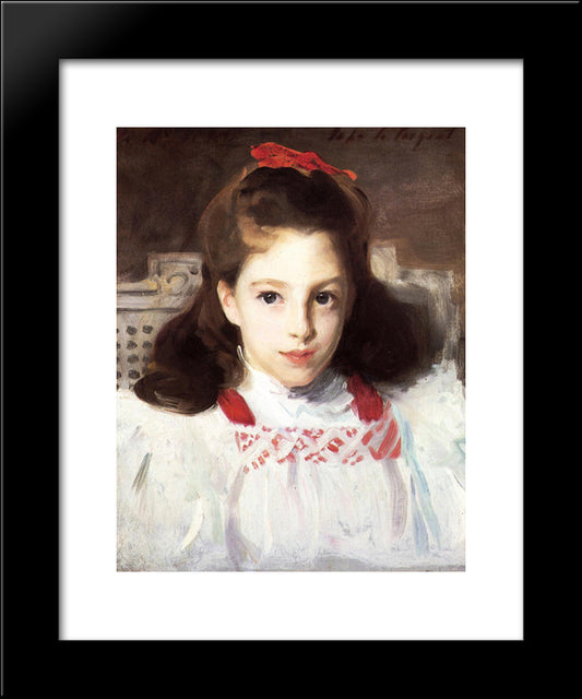 Portrait Of Miss Dorothy Vickers 20x24 Black Modern Wood Framed Art Print Poster by Sargent, John Singer