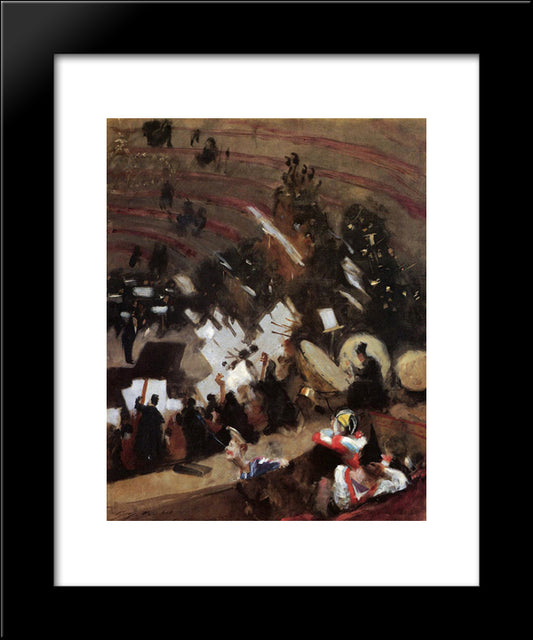 Rehearsal Of The Pas De Loup Orchestra At The Cirque D'Hiver 20x24 Black Modern Wood Framed Art Print Poster by Sargent, John Singer