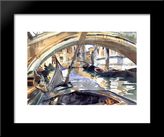 Rio De Santa Maria Formosa 20x24 Black Modern Wood Framed Art Print Poster by Sargent, John Singer