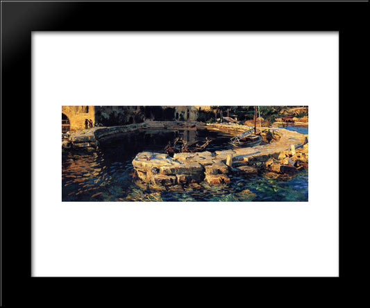 San Vigilio, Lake Garda 20x24 Black Modern Wood Framed Art Print Poster by Sargent, John Singer