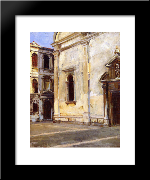 Santa Maria Del Carmelo And Scuola Grande Dei Carmini 20x24 Black Modern Wood Framed Art Print Poster by Sargent, John Singer