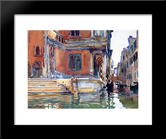 Scuola Di San Rocco 20x24 Black Modern Wood Framed Art Print Poster by Sargent, John Singer