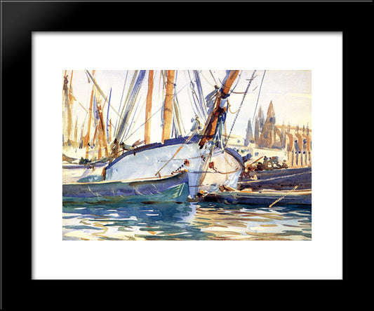 Shipping, Majorca 20x24 Black Modern Wood Framed Art Print Poster by Sargent, John Singer