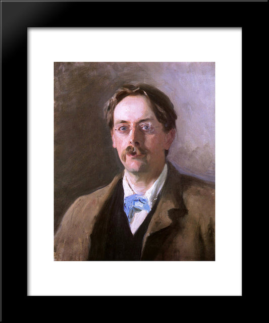 Sir Edmund Gosse 20x24 Black Modern Wood Framed Art Print Poster by Sargent, John Singer