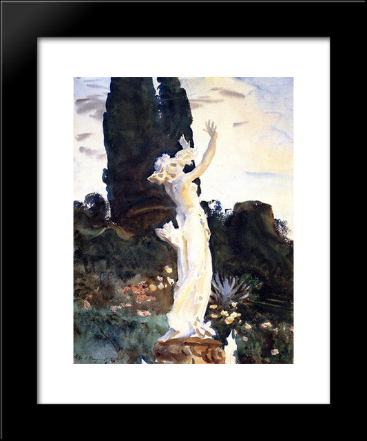 Statue Of Daphne 20x24 Black Modern Wood Framed Art Print Poster by Sargent, John Singer