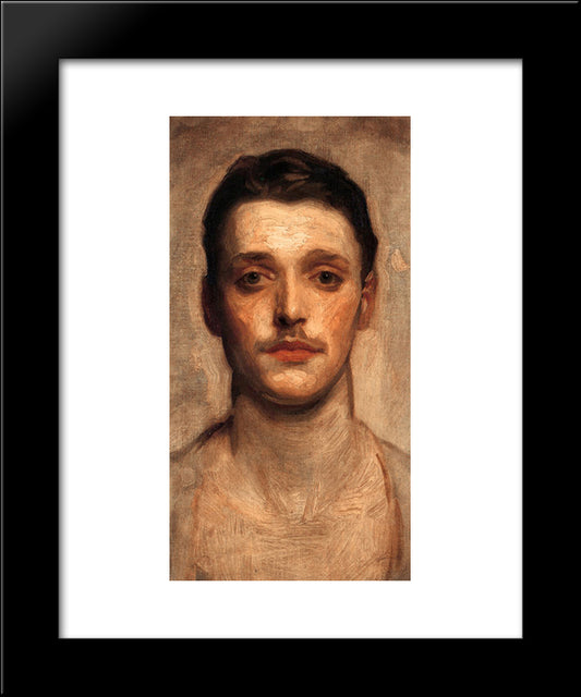 Study Of A Young Man 20x24 Black Modern Wood Framed Art Print Poster by Sargent, John Singer