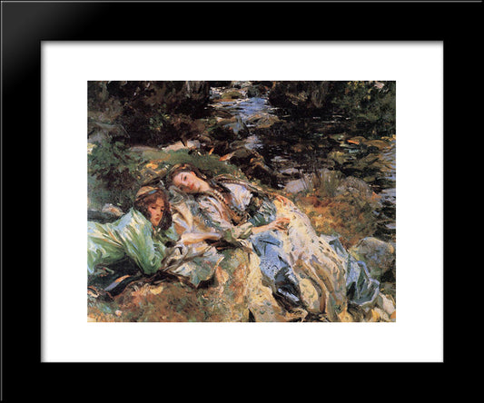 The Brook 20x24 Black Modern Wood Framed Art Print Poster by Sargent, John Singer