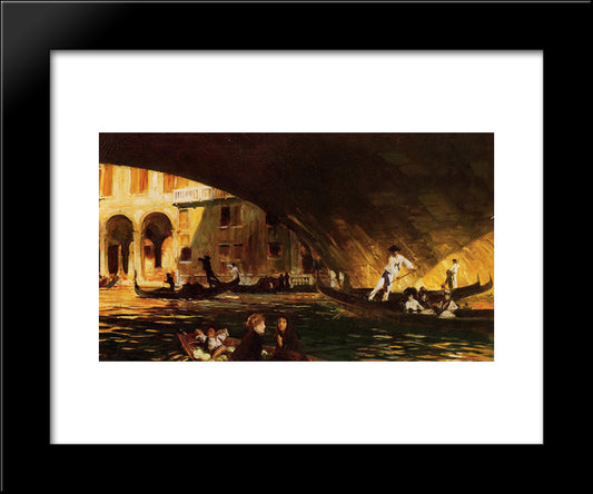 The Rialto 20x24 Black Modern Wood Framed Art Print Poster by Sargent, John Singer