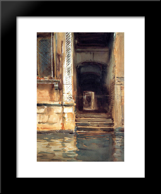 Venetian Doorway 20x24 Black Modern Wood Framed Art Print Poster by Sargent, John Singer