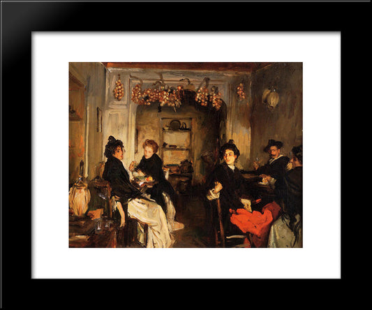 Venetian Wineshop 20x24 Black Modern Wood Framed Art Print Poster by Sargent, John Singer