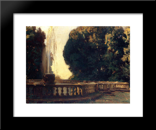 Villa Torlonia, Fountain 20x24 Black Modern Wood Framed Art Print Poster by Sargent, John Singer