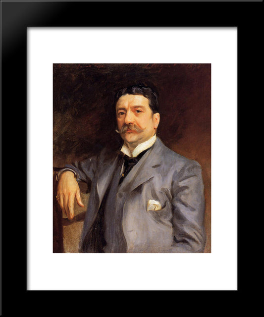 Portrait Of Louis Alexander Fagan 20x24 Black Modern Wood Framed Art Print Poster by Sargent, John Singer