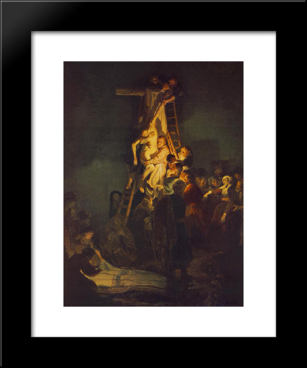 Descent From The Cross 20x24 Black Modern Wood Framed Art Print Poster by Rembrandt