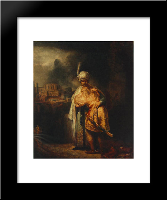 Biblical Scene 20x24 Black Modern Wood Framed Art Print Poster by Rembrandt