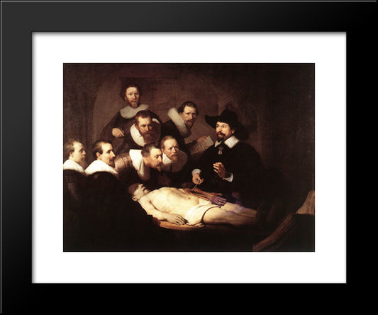 The Anatomy Lecture Of Dr. Nicolaes Tulp 20x24 Black Modern Wood Framed Art Print Poster by Rembrandt