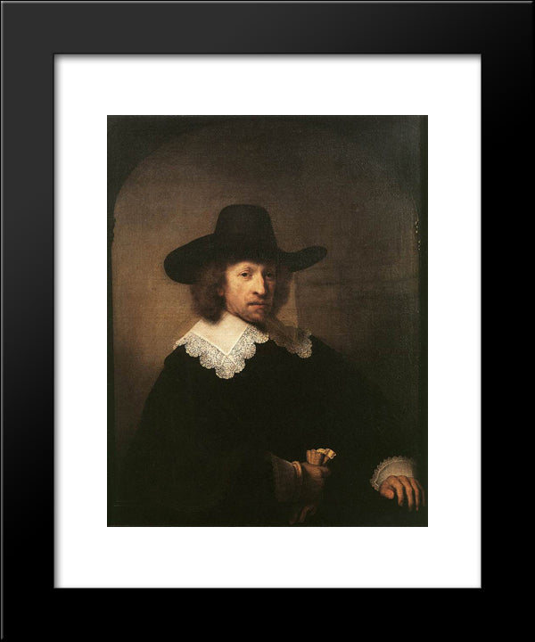 Portrait Of Nicolaas Van Bambeeck 20x24 Black Modern Wood Framed Art Print Poster by Rembrandt