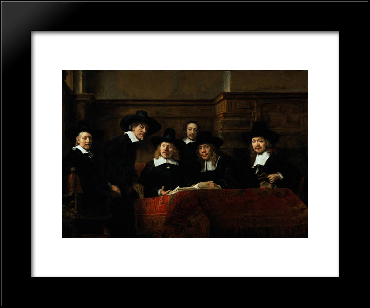 The Sampling Officials 20x24 Black Modern Wood Framed Art Print Poster by Rembrandt