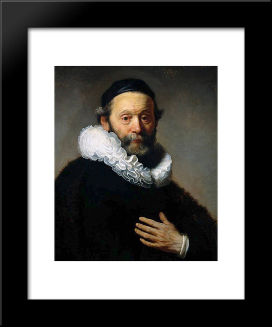 Johannes Wtenbogaert, Remonstrant Minister [Detail #1] 20x24 Black Modern Wood Framed Art Print Poster by Rembrandt