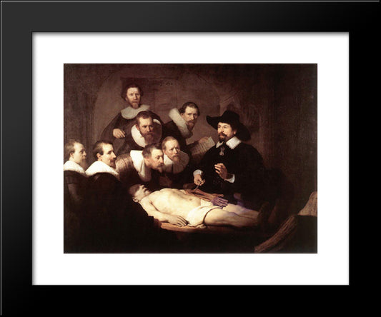 The Anatomy Lecture Of Dr Tulp 20x24 Black Modern Wood Framed Art Print Poster by Rembrandt