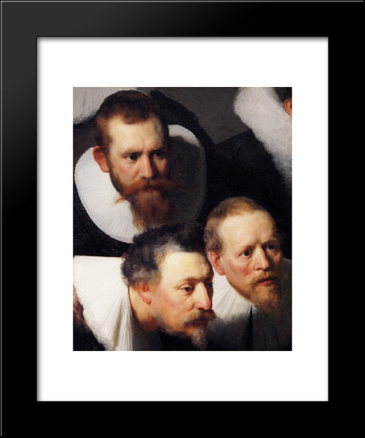 The Anatomy Lecture Of Dr Tulp [Detail #1] 20x24 Black Modern Wood Framed Art Print Poster by Rembrandt