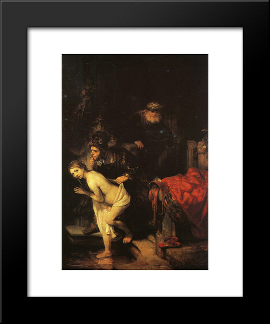 Susanna In The Bath [Detail] 20x24 Black Modern Wood Framed Art Print Poster by Rembrandt