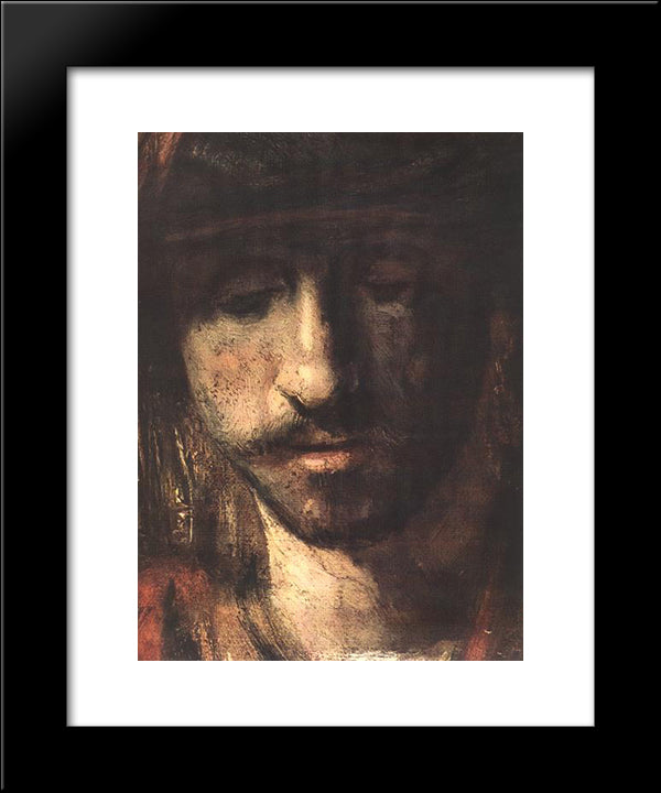 David And Uriah [Detail] 20x24 Black Modern Wood Framed Art Print Poster by Rembrandt