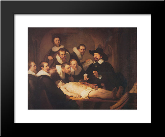 The Anatomy Lecture Of Dr. Nicholaes Tulp 20x24 Black Modern Wood Framed Art Print Poster by Rembrandt