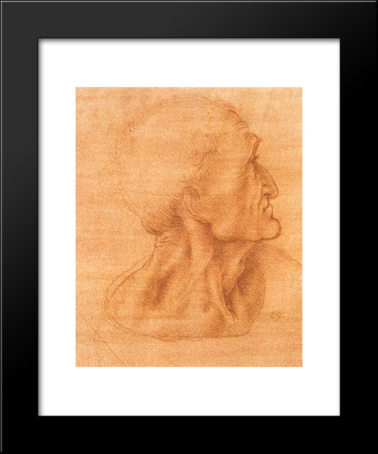 Study For The Last Supper: Judas 20x24 Black Modern Wood Framed Art Print Poster by da Vinci, Leonardo