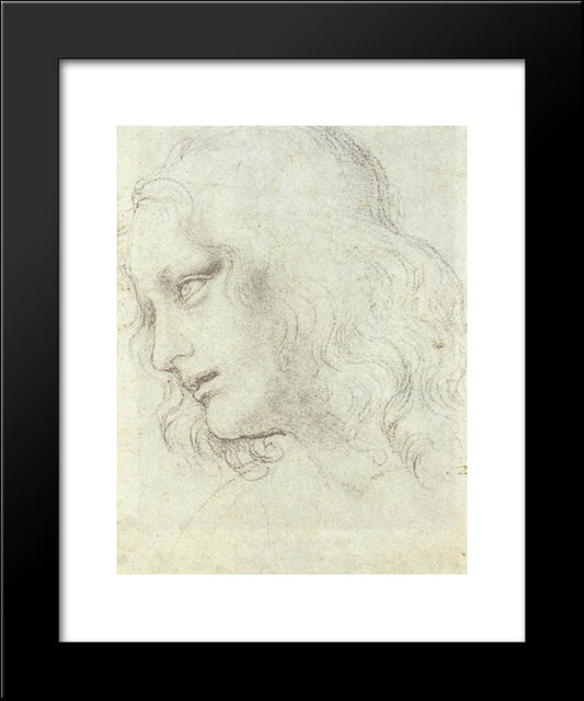 Study For The Last Supper: James 20x24 Black Modern Wood Framed Art Print Poster by da Vinci, Leonardo