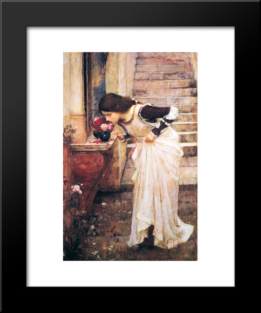 At The Shrine 20x24 Black Modern Wood Framed Art Print Poster by Waterhouse, John William