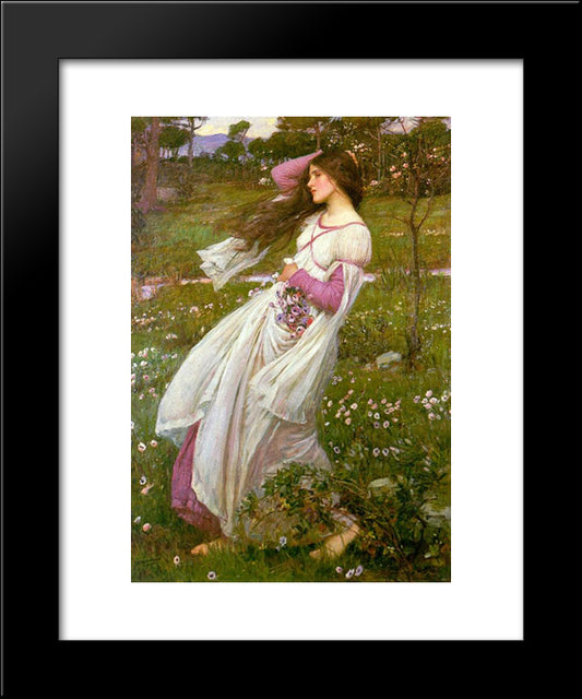 Windswept 20x24 Black Modern Wood Framed Art Print Poster by Waterhouse, John William