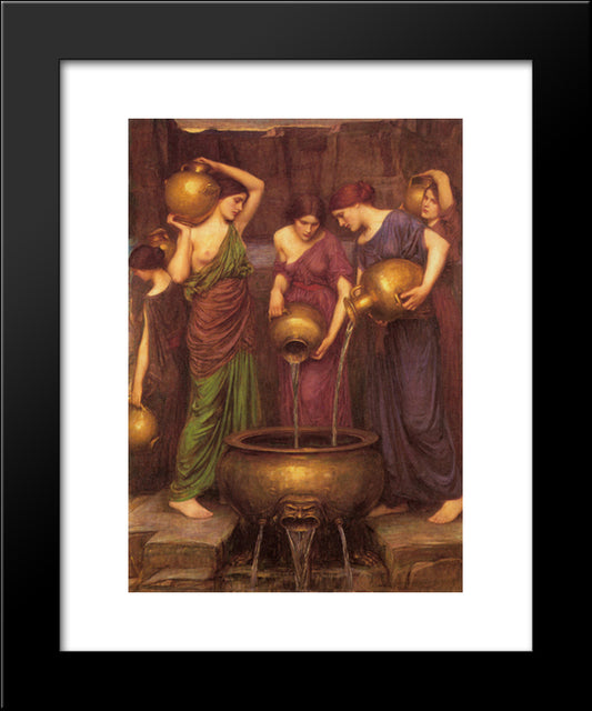 The Danaides 20x24 Black Modern Wood Framed Art Print Poster by Waterhouse, John William