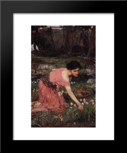 Flora 20x24 Black Modern Wood Framed Art Print Poster by Waterhouse, John William