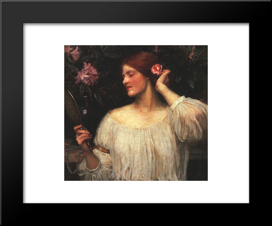 Vanity 20x24 Black Modern Wood Framed Art Print Poster by Waterhouse, John William