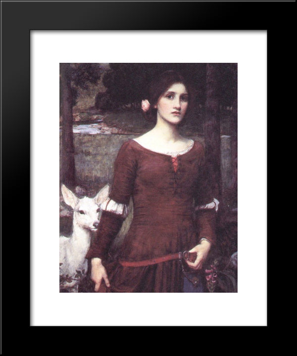 The Lady Clare 20x24 Black Modern Wood Framed Art Print Poster by Waterhouse, John William