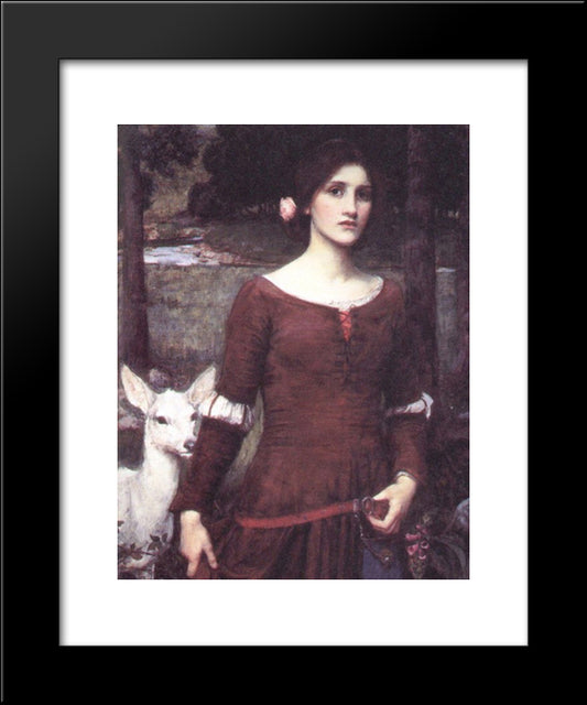 The Lady Clare 20x24 Black Modern Wood Framed Art Print Poster by Waterhouse, John William