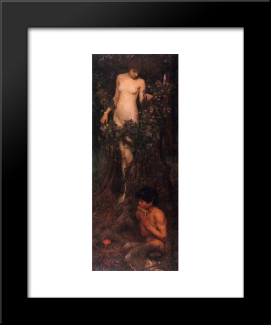 The Hamadryad 20x24 Black Modern Wood Framed Art Print Poster by Waterhouse, John William