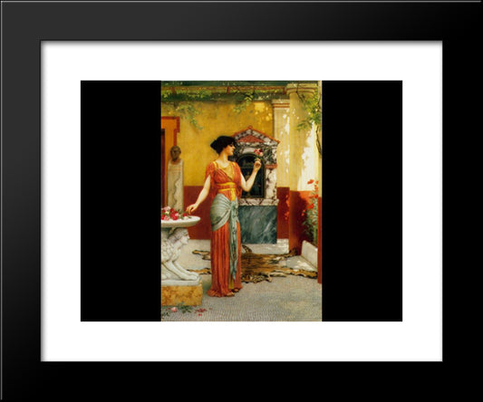 The Bouquet 20x24 Black Modern Wood Framed Art Print Poster by Godward, John William