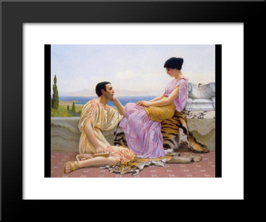 Youth And Time 20x24 Black Modern Wood Framed Art Print Poster by Godward, John William