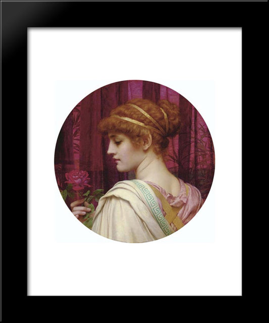 Chloris - A Summer Rose 20x24 Black Modern Wood Framed Art Print Poster by Godward, John William