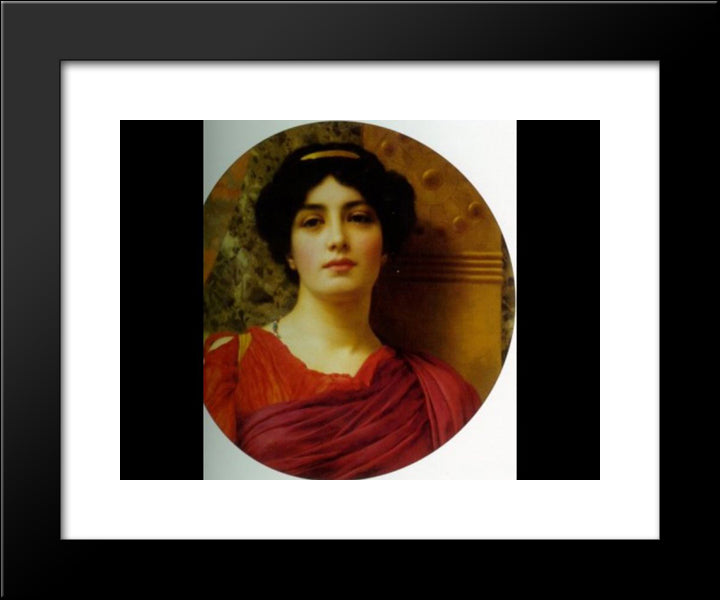 Contemplation 20x24 Black Modern Wood Framed Art Print Poster by Godward, John William
