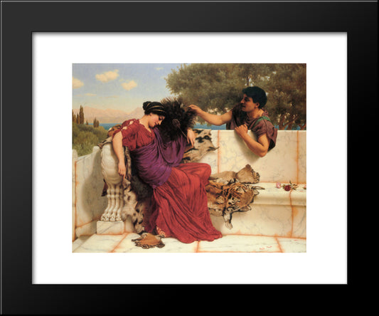 The Old, Old Story 20x24 Black Modern Wood Framed Art Print Poster by Godward, John William