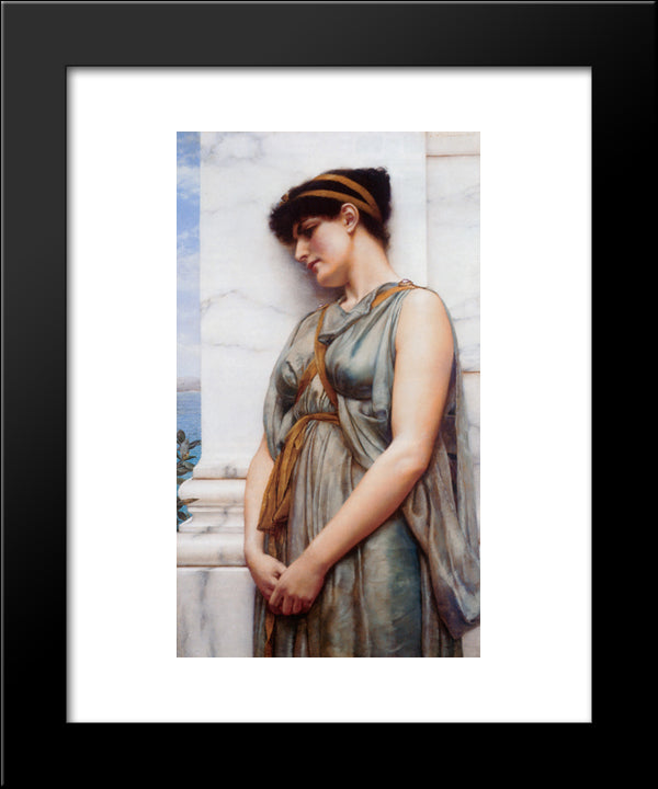 Grecian Reverie 20x24 Black Modern Wood Framed Art Print Poster by Godward, John William