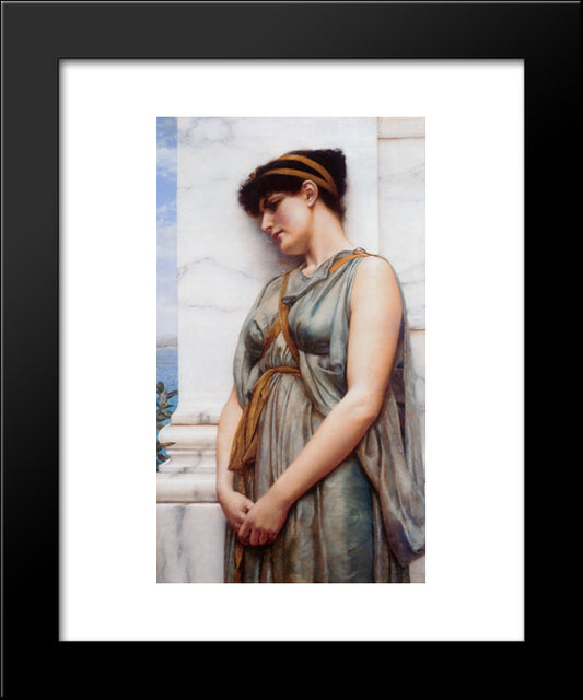 Grecian Reverie 20x24 Black Modern Wood Framed Art Print Poster by Godward, John William