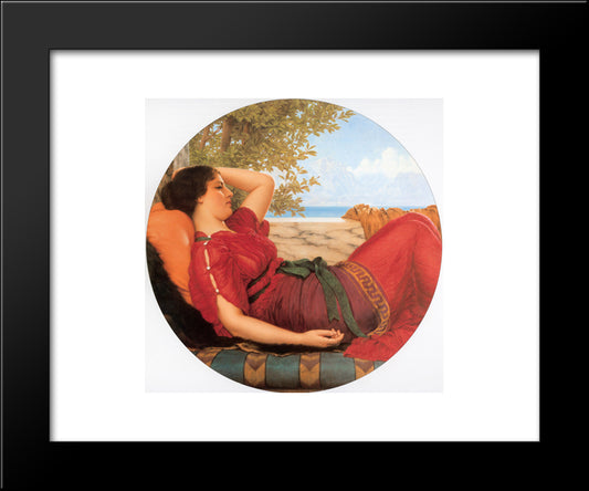 In Realms Of Fancy 20x24 Black Modern Wood Framed Art Print Poster by Godward, John William