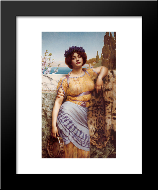 Ionian Dancing Girl 20x24 Black Modern Wood Framed Art Print Poster by Godward, John William